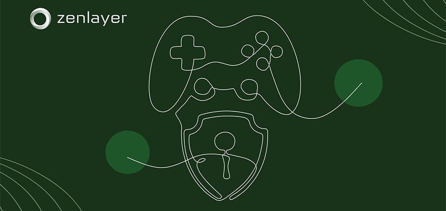 game controller and security shield, illustration