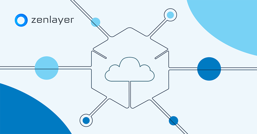 cloud and nodes, illustration